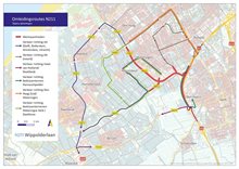 Omleidingen tijdens de weekendafsluiting van de N211